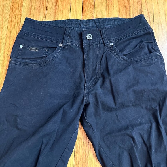 Kuhl Free Kanvus Jean Pants 30 X32 Black Chino Stretch Canvas Patina Dye Hiking - Picture 12 of 13